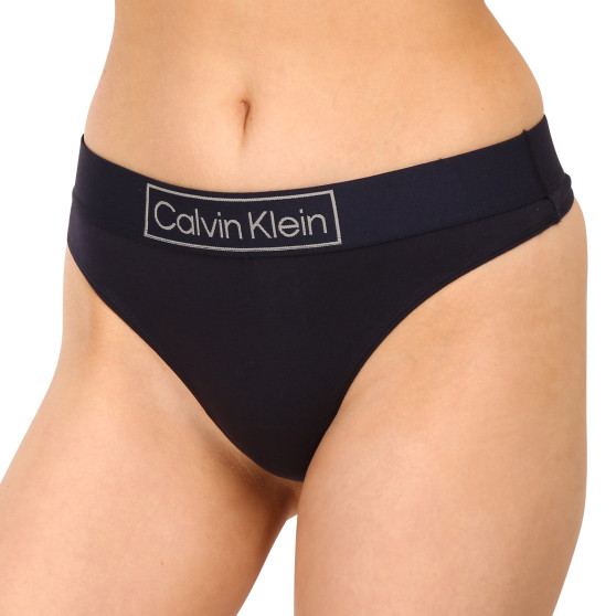 Tanga de mujer Calvin Klein azul oscuro (QF6774E-CHW)