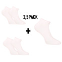 2,5PACK calcetines Nedeto bajo bambú blanco (2,5NDTPN100)