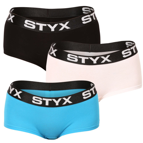 3PACK braga de mujer Styx con pernera multicolor (3IN96019)