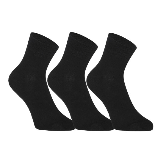 3PACK calcetines Styx calcetines tobilleros bambú negro (3HBK960)