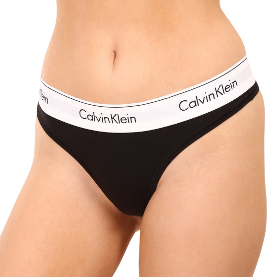 Tanga de mujer Calvin Klein negro (F3786E-001)