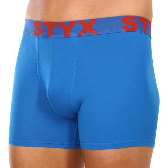 Boxers para hombre Styx largo sport elástico azul (U1167)