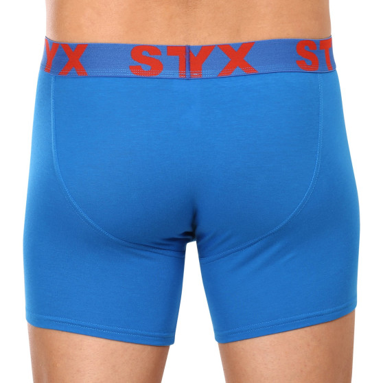 Boxers para hombre Styx largo sport elástico azul (U1167)