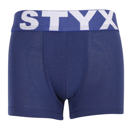 Boxers para niños Styx deportivo elástico azul oscuro (GJ968)