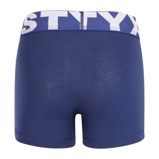 Boxers para niños Styx deportivo elástico azul oscuro (GJ968)