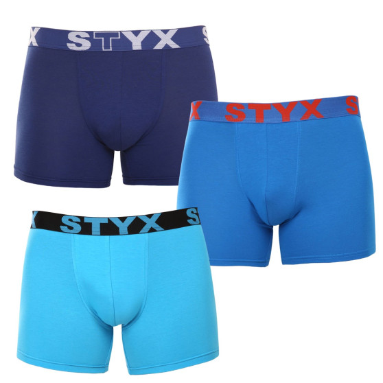 3PACK Boxers para hombre Styx largos deportivos elásticos multicolor (3U96897)