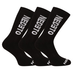 3PACK calcetines Nedeto alto negro (3NDTP001-brand)