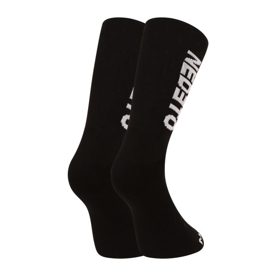 5PACK calcetines Nedeto alto negro (5NDTP001-brand)