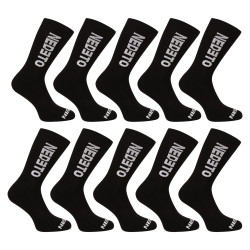 10PACK calcetines Nedeto alto negro (10NDTP001-brand)