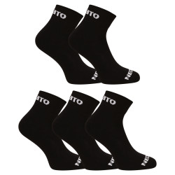 5PACK calcetines Nedeto calcetines tobilleros negro (5NDTPK001-brand)