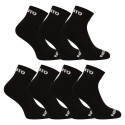 7PACK calcetines Nedeto calcetines tobilleros negro (7NDTPK001-brand)