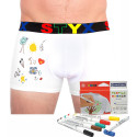 Boxers para hombre Styx sport goma blanca + marcadores textiles (GF1061)