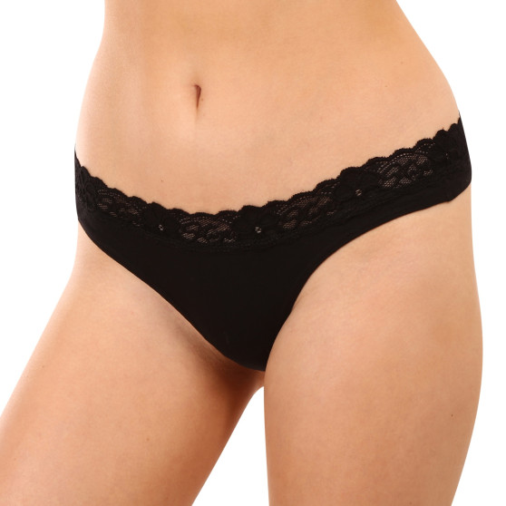 Tanga de mujer Styx con encaje negro (ITK960)