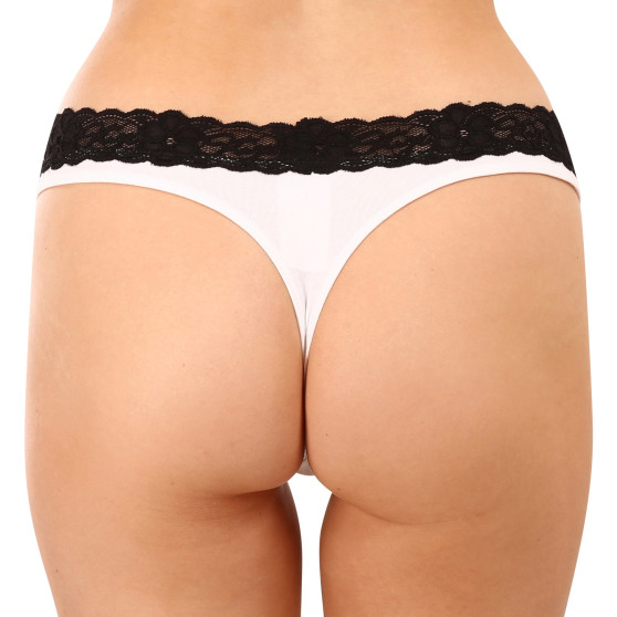 Tanga de mujer Styx con encaje blanco (ITK1061)