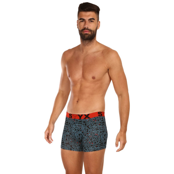 Boxers para hombre Styx long art sports rubber doodle (U1256)