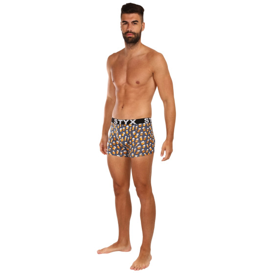 Boxers para hombre Styx largo arte deportes caucho cerveza (U1357)