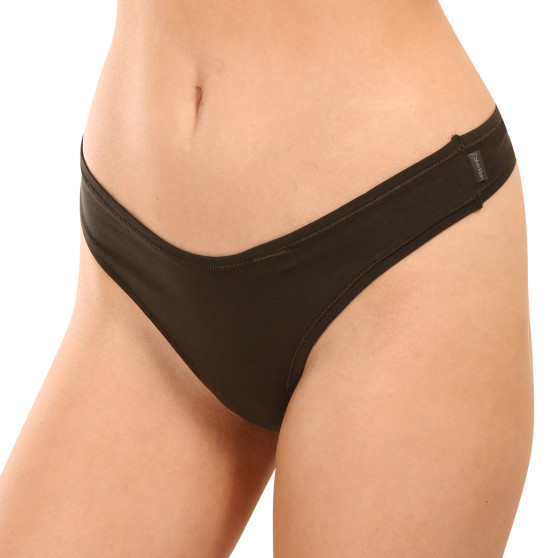 Tanga de mujer Calvin Klein verde oscuro (QD3954E-9MD)