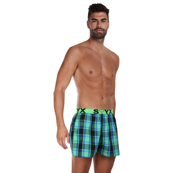 3PACK Calzones de hombre Styx deportivo elástico multicolor (3B10456)