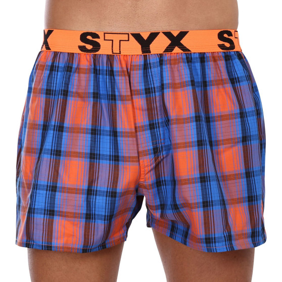 3PACK Calzones de hombre Styx deportivo elástico multicolor (3B10456)