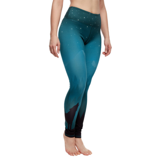 Alegres leggings para mujer Dedoles fitness Dark Wolf (D-W-AW-LGS-C-RP-1088)