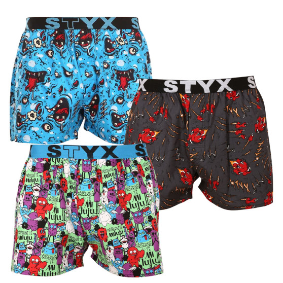 3PACK short hombre Styx art sports goma multicolor (3B14125)