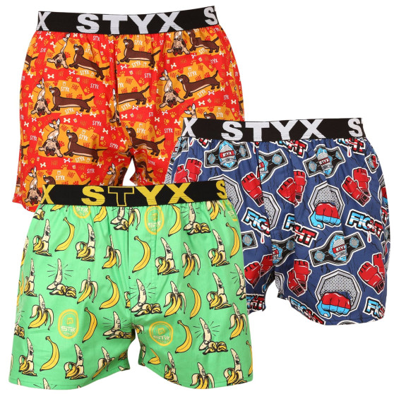 3PACK short hombre Styx art sports goma multicolor (3B13946)