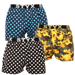 3PACK short hombre Styx art sports goma multicolor (3B15901)