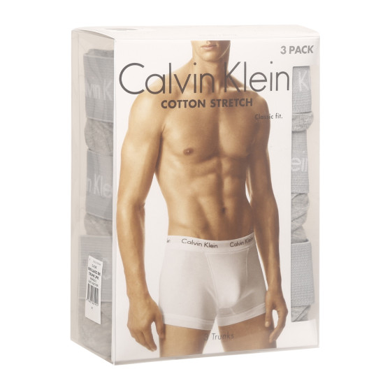 3PACK Boxers para hombre Calvin Klein gris (U2662G-080)