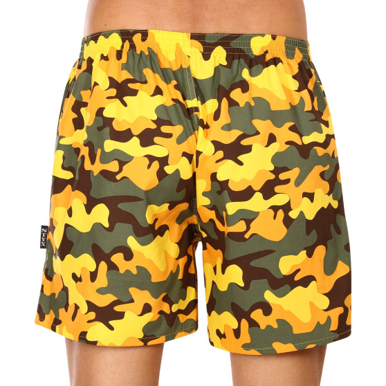 Pantalón corto con bolsillos para hombre Styx amarillo camuflaje (D1559)