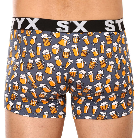 3PACK Boxers boxer hombre Styx largo arte deportes elástico multicolor (3U12672)