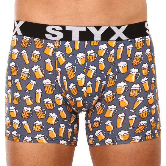 3PACK Boxers boxer hombre Styx largo arte deportes elástico multicolor (3U12672)