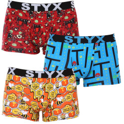 3PACK Boxers para hombre Styx art sports goma multicolor (3G12914)