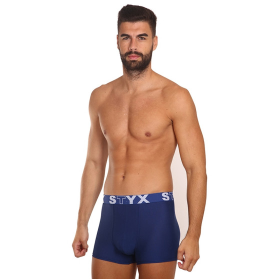 3PACK Boxers para hombre Styx goma deportiva azul oscuro (3G968)