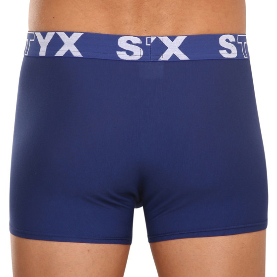 3PACK Boxers para hombre Styx goma deportiva azul oscuro (3G968)