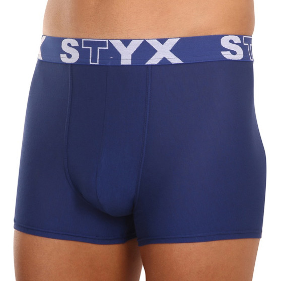 3PACK Boxers para hombre Styx goma deportiva azul oscuro (3G968)