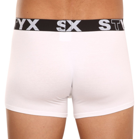 3PACK Boxers para hombre Styx goma deportiva blanco (3G1061)