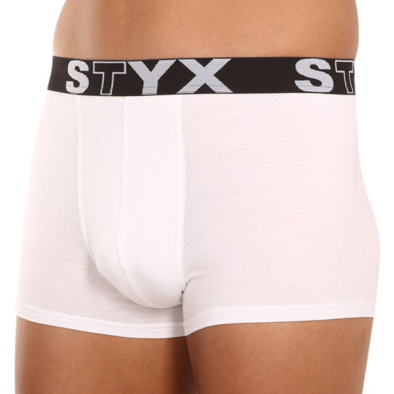 3PACK Boxers para hombre Styx goma deportiva blanco (3G1061)