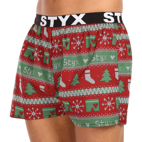 Calzones de hombre Styx art sport elastic Christmas knitted (B1658)