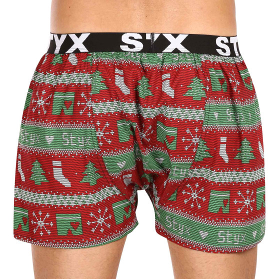 Calzones de hombre Styx art sport elastic Christmas knitted (B1658)