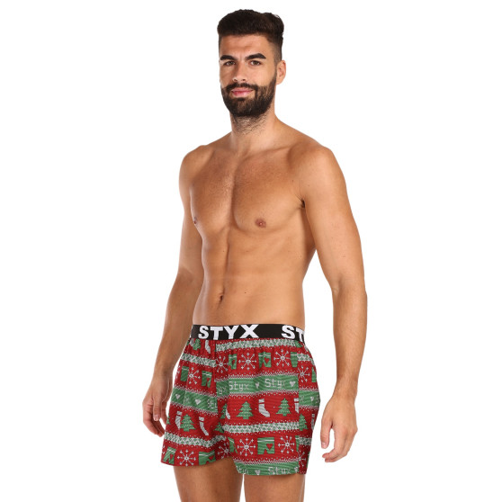 Calzones de hombre Styx art sport elastic Christmas knitted (B1658)