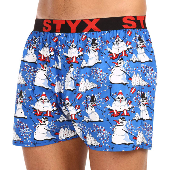 Calzones de hombre Styx art sport goma muñecos de nieve navidad (B1751)