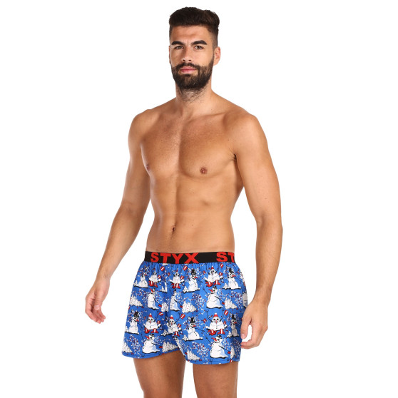 Calzones de hombre Styx art sport goma muñecos de nieve navidad (B1751)