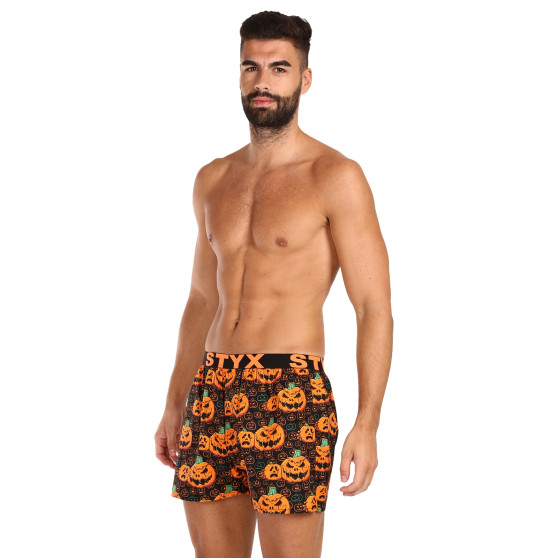 Pantalones cortos de los hombres Styx arte deportes goma calabaza de Halloween (B1755)