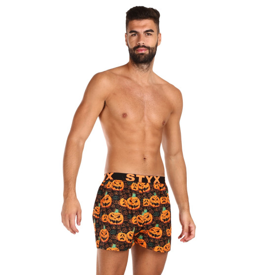 Pantalones cortos de los hombres Styx arte deportes goma calabaza de Halloween (B1755)