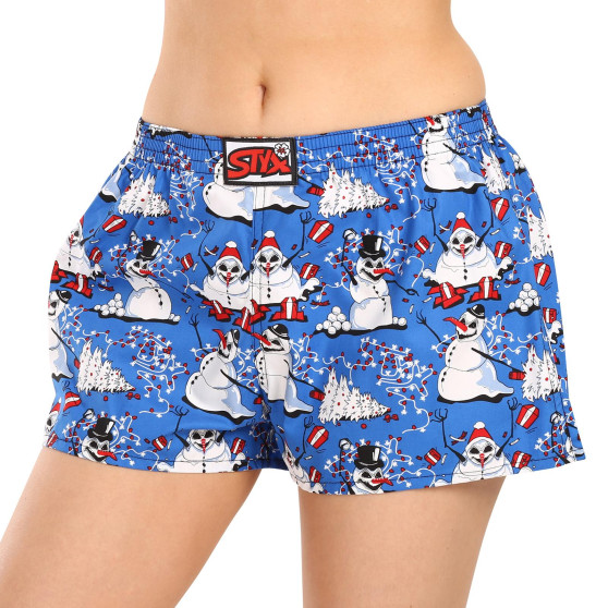 Calzones de mujer Styx art goma clásica Christmas snowmen (K1751)