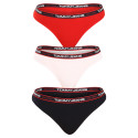 3PACK tanga de mujer Tommy Hilfiger multicolor (UW0UW04709 0WE)