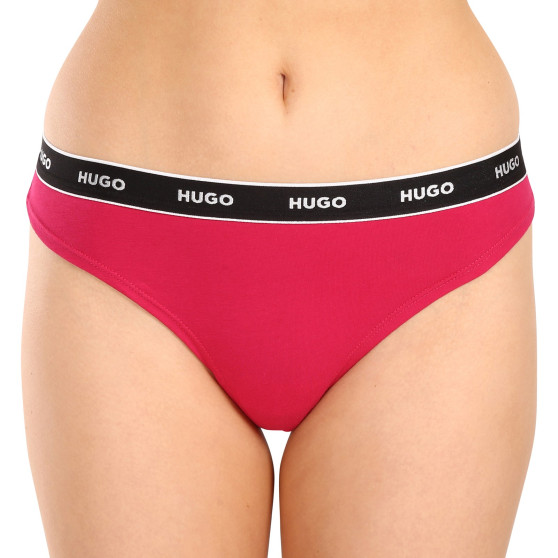 3PACK tanga de mujer HUGO multicolor (50480150 981)