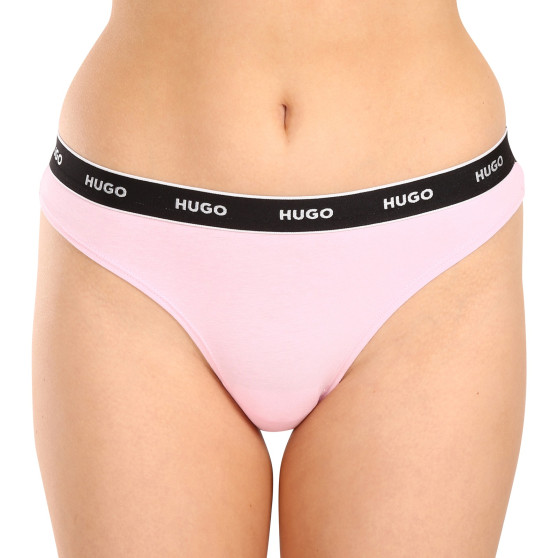 3PACK tanga de mujer HUGO multicolor (50480150 981)