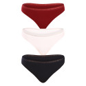 3PACK tanga de mujer Tommy Hilfiger sobredimensionado multicolor (UW0UW04890 0U4)