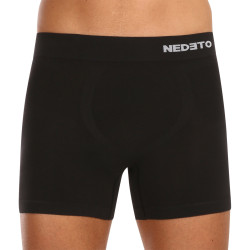 Boxers para hombre Nedeto bambú sin costuras negro (NDTB001S)